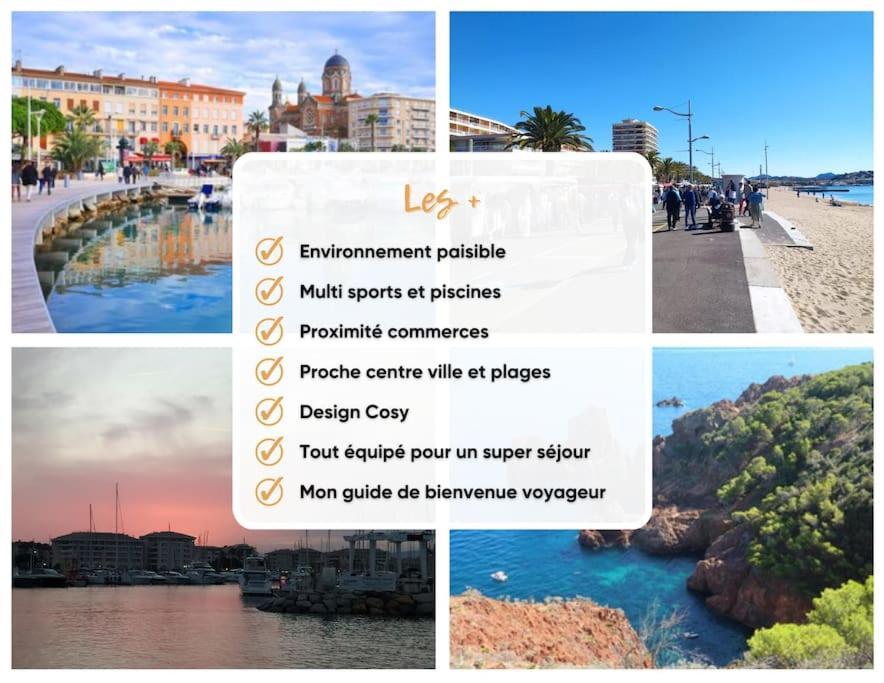 Ideal Saint Raphael Piscine Clim Parking Lejlighed Eksteriør billede